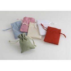 SACCHETTO JUTA NATUR ACL111 10cm ROSA 24pz