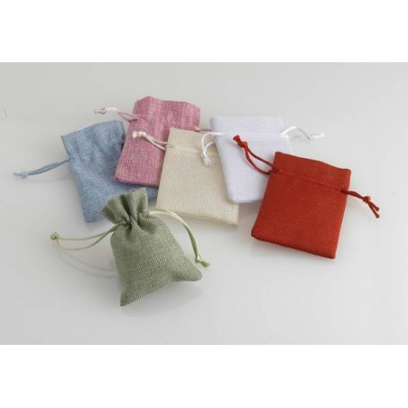 SACCHETTO JUTA NATUR ACL111 10cm ROSA 24pz