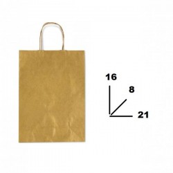 BORSA CARTA COLOR MIS.16+8x21cm ORO 553