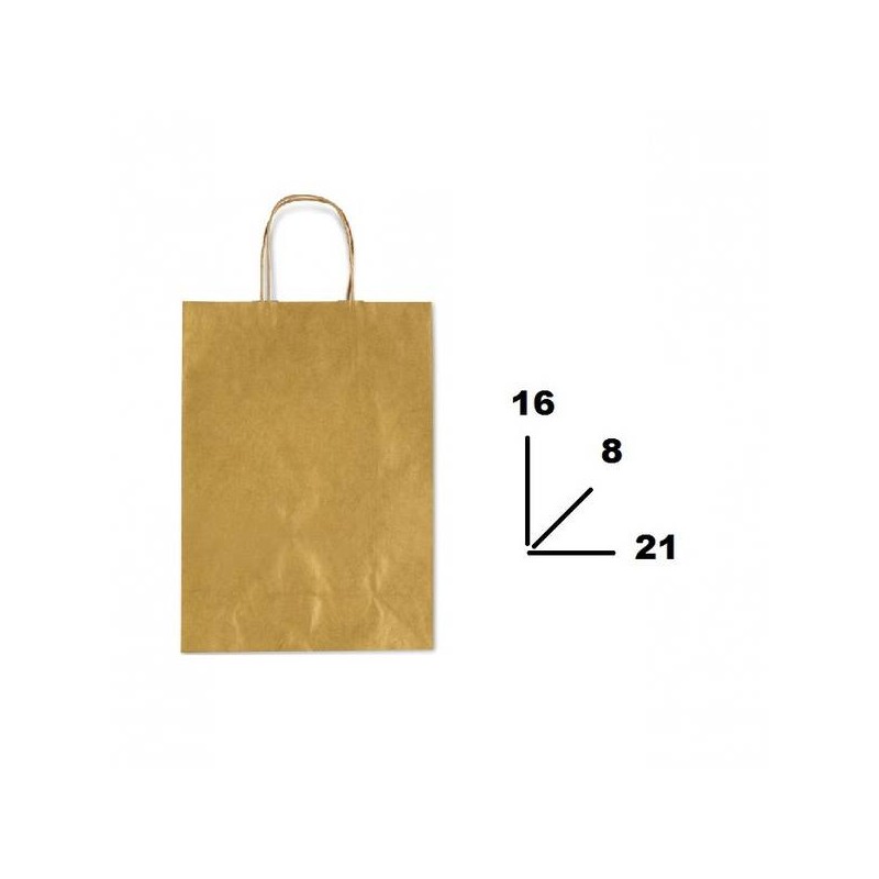BORSA CARTA COLOR MIS.16+8x21cm ORO 553