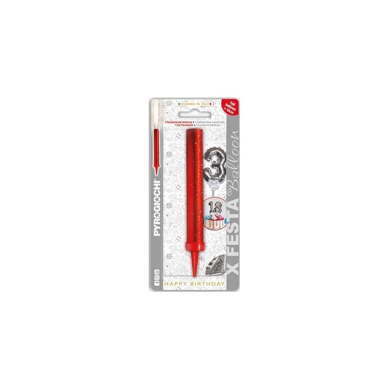 CANDELOTTO FESTA + PALLONCINO MYLAR N°3 H.13cm