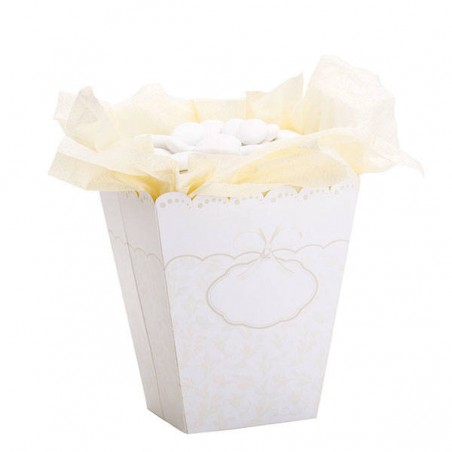 PARTY BOX AVORIO 6,5x8x15cm 4pz