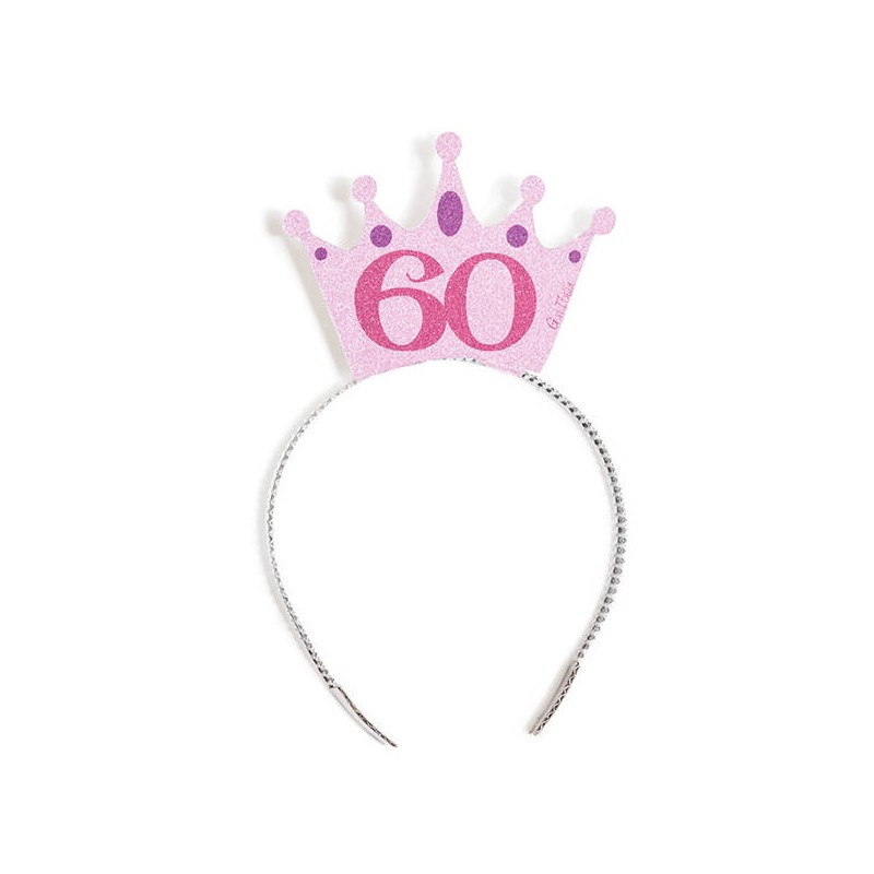 CORONCINA GLITTER 10x7cm 60 ANNI