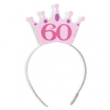 CORONCINA GLITTER 10x7cm 60 ANNI