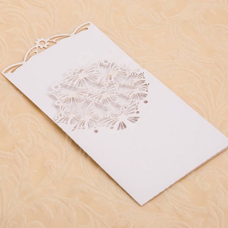 BUSTA PORTA POSATE PERLATA BUTTERFLY 18x9cm 4pz