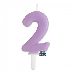 CANDELINA NUMERO 2 TINY PLUMP LILLA 7cm