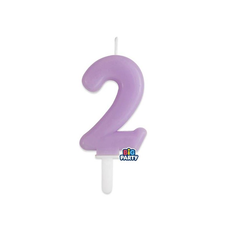CANDELINA NUMERO 2 TINY PLUMP LILLA 7cm