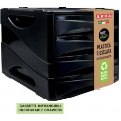 CASSETTIERA RE-GENERATION 29x38x25,5cm BLACK IS THE NEW GREEN ARDA