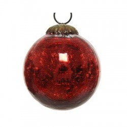 PALLINA CRACKLE GLASS ø7,5cm ROSSA 1pz