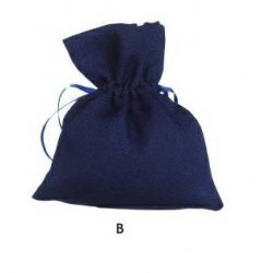 SACCHETTO COTONE BLU H.11cm ACZ286 12pz