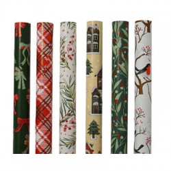 ROTOLO CARTA REGALO 0,7x2mt DISEGNI NATALE ASS.TI 1pz