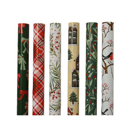 ROTOLO CARTA REGALO 0,7x2mt DISEGNI NATALE ASS.TI 1pz