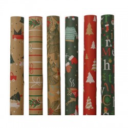 ROTOLO CARTA REGALO CRAFT 0,7x2mt DISEGNI NATALE ASS.TI 1pz