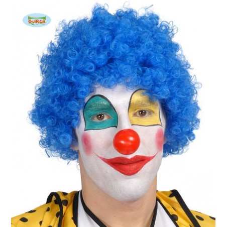 PARRUCCA RICCIA BLU CLOWN