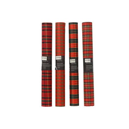 RUNNER IN POLIESTERE 0,35x2mt SCOZZESE NATALIZIO 1pz