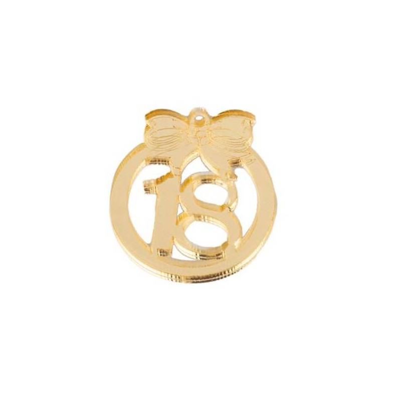APPLICAZIONE 18° PLEXI ORO H.4cm 12pz