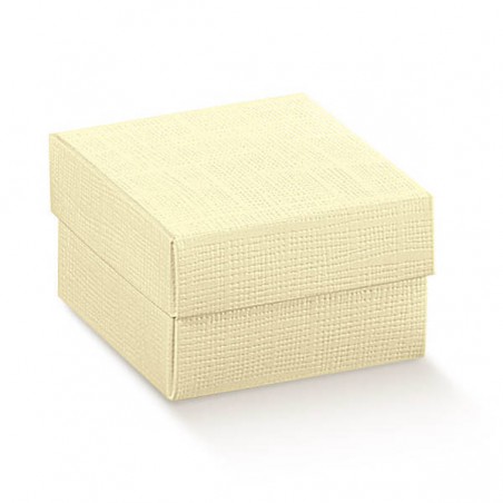 SCATOLA F/COP SETA AVORIO 18x18x4cm