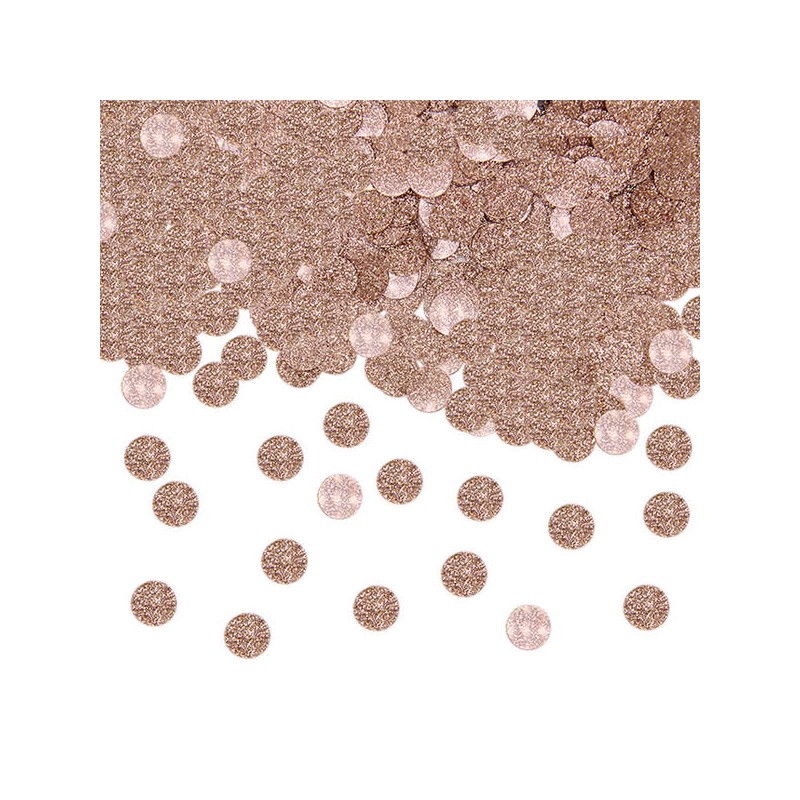 CORIANDOLI IN PLASTICA ø1cm 20gr ROSE GOLD GLITTER
