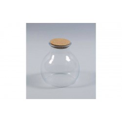 VASO VETRO C-TAPPO SUGHERO ø21x19,5cm