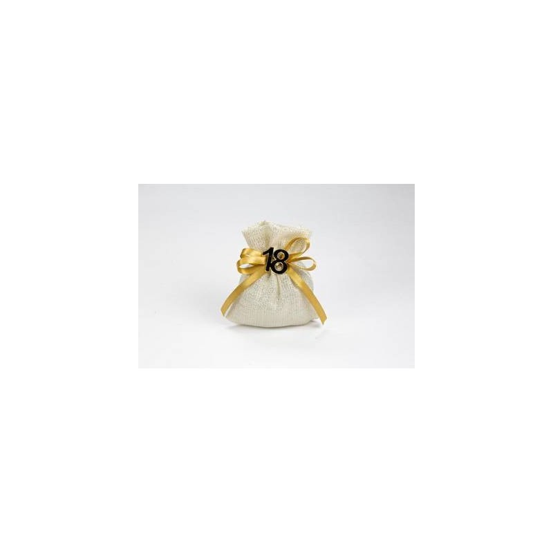 SACCHETTO MINI LUX 8x11cm ORO 10pz
