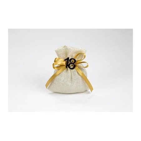SACCHETTO MINI LUX 8x11cm ORO 10pz