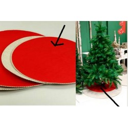 CERCHIO PANNO ROSSO ø80