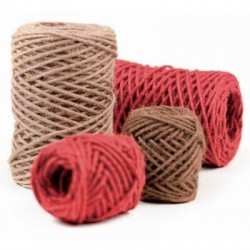 GOMITOLO CANAPA 301 mm3x50mt 07-ROSSO