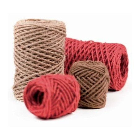 GOMITOLO CANAPA 301 mm3x50mt 07-ROSSO