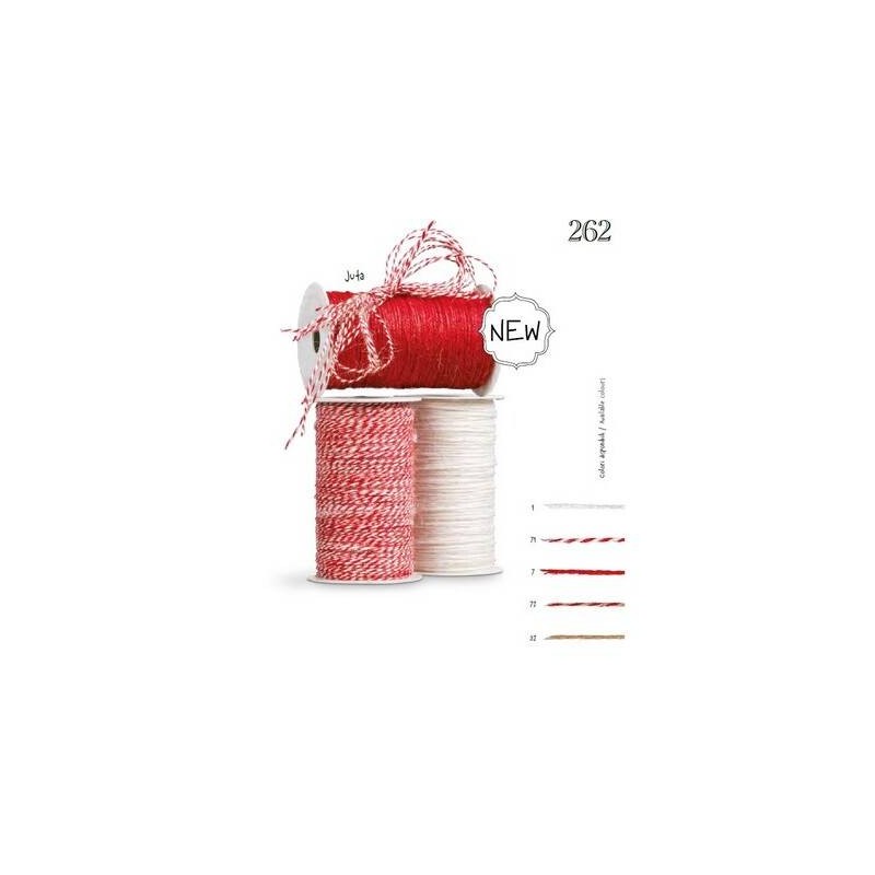 CORDINO JUTA 262 mm2x50mt COL.71-BIANCO ROSSO