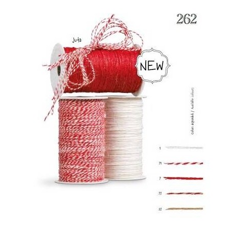 CORDINO JUTA 262 mm2x50mt COL.71-BIANCO ROSSO