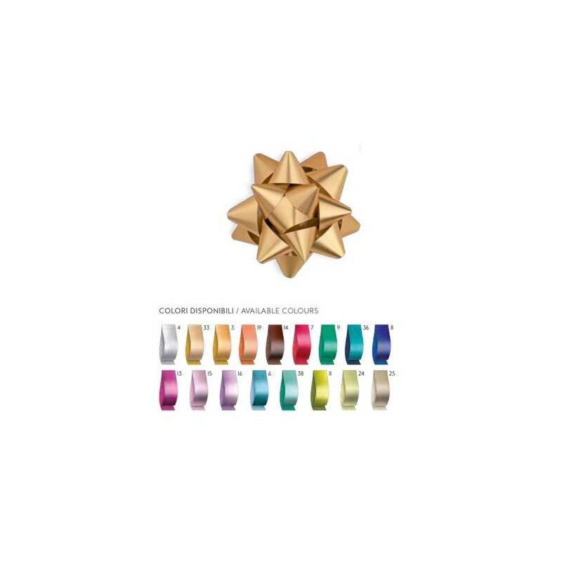 STELLE ADESIVE SPLENDID MAT 6811 mm14 ø6,5Ccm COLORI ASS.TI 100pz