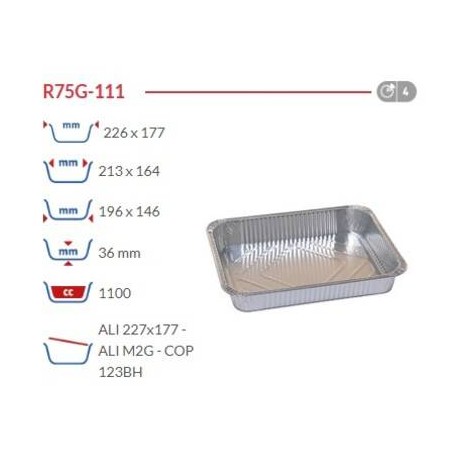 TEGLIA ALLUMINIO 4 prz 111 R75G 100pz CUKI
