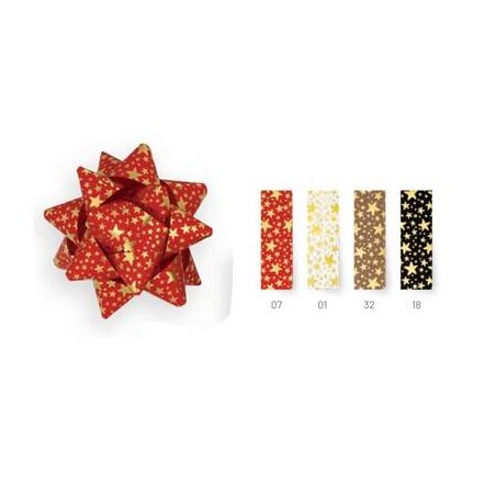 STELLE ADESIVE C/STAMPA STELLINE ORO 68360mm10 ø5cm COLORI ASS.TI 50pz