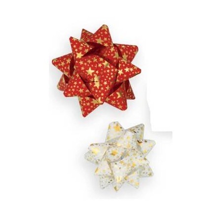 STELLE ADESIVE C/STAMPA STELLINE ORO mm10 ø5cm 68360-00 COLORI ASS.TI 4pz