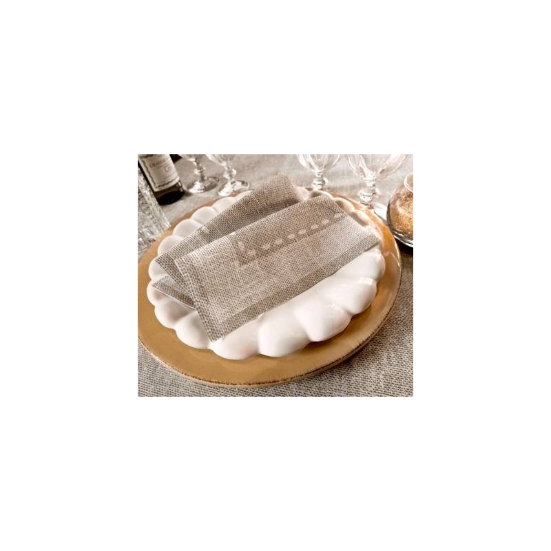 TOVAGLIOLI AIRLAID 40x40cm CACHEMIRE CAFFè 50pz FATO