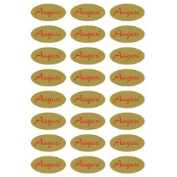 ETICHETTE ADESIVA "AUGURI" OVALE 4x2cm ROSSO 240pz
