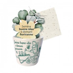 VASETTO LOVE GARDENING CON CARTA PIANTABILE ø7,5x7cm