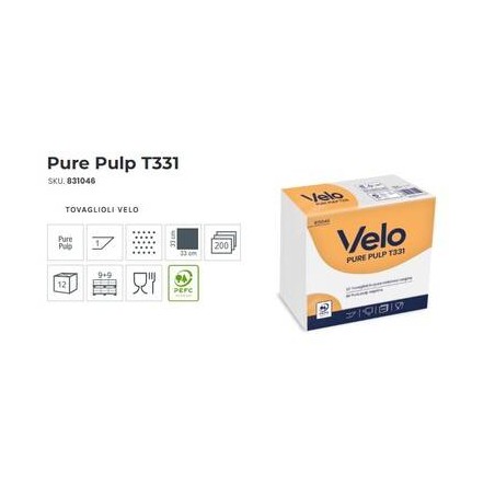 TOVAGLIOLI 33x33 M.V. BIANCO 133 T 200pz ART.831046 VELO