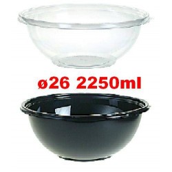 INSALATIERA PET NERA ø26x9cm 2,25lt