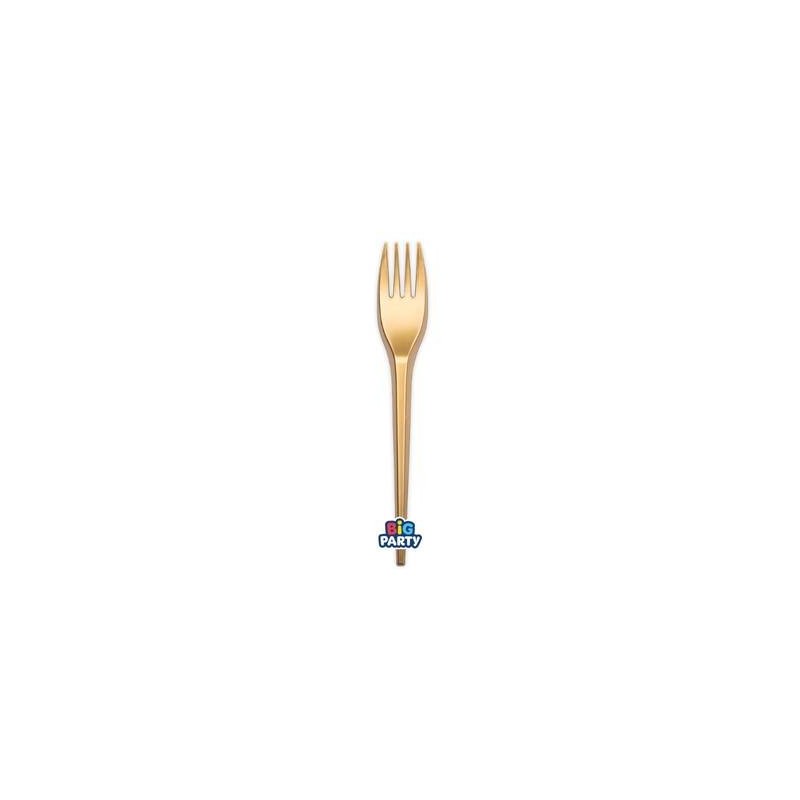 FORCHETTE RIUTILIZZABILI 17,5cm ORO MATT 20pz