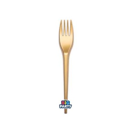 FORCHETTE RIUTILIZZABILI 17,5cm ORO MATT 20pz