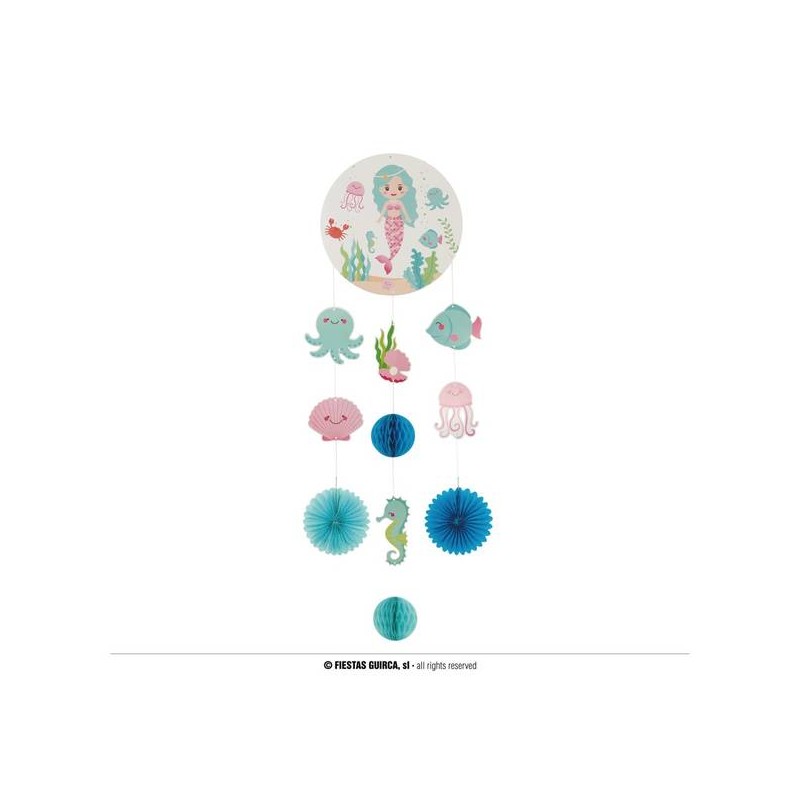 FESTONE PENDENTE DECORATIVO SIRENA 40x80cm 11pz