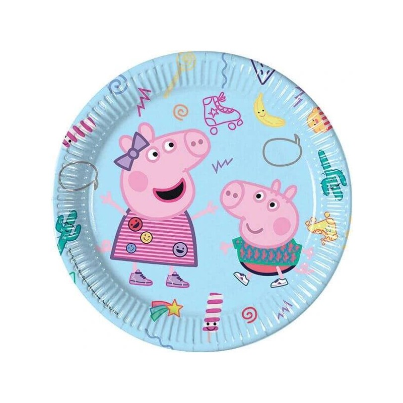 PIATTI PIANI PEPPA PIG MESSY 8pz