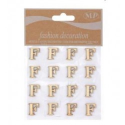 LETTERE 'F' IN LEGNO 10x10cm 16pz