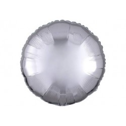 PALLONE MYLAR TONDO 17 42cm ARGENTO MAT