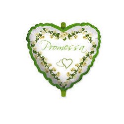 PALLONE MYLAR CUORE PROMESSA CLASSIC FLOWER 45cm
