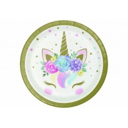 PIATTO DESSERT 18cm UNICORNO BABY 8pz