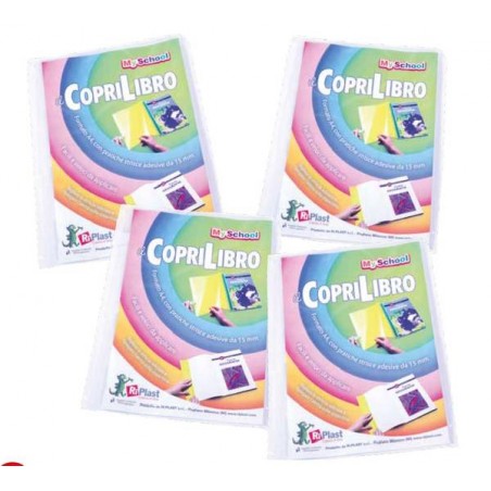 COPERTINA COPRI LIBRO FINGLASS 21x30cm TRASPARENTE 3pz
