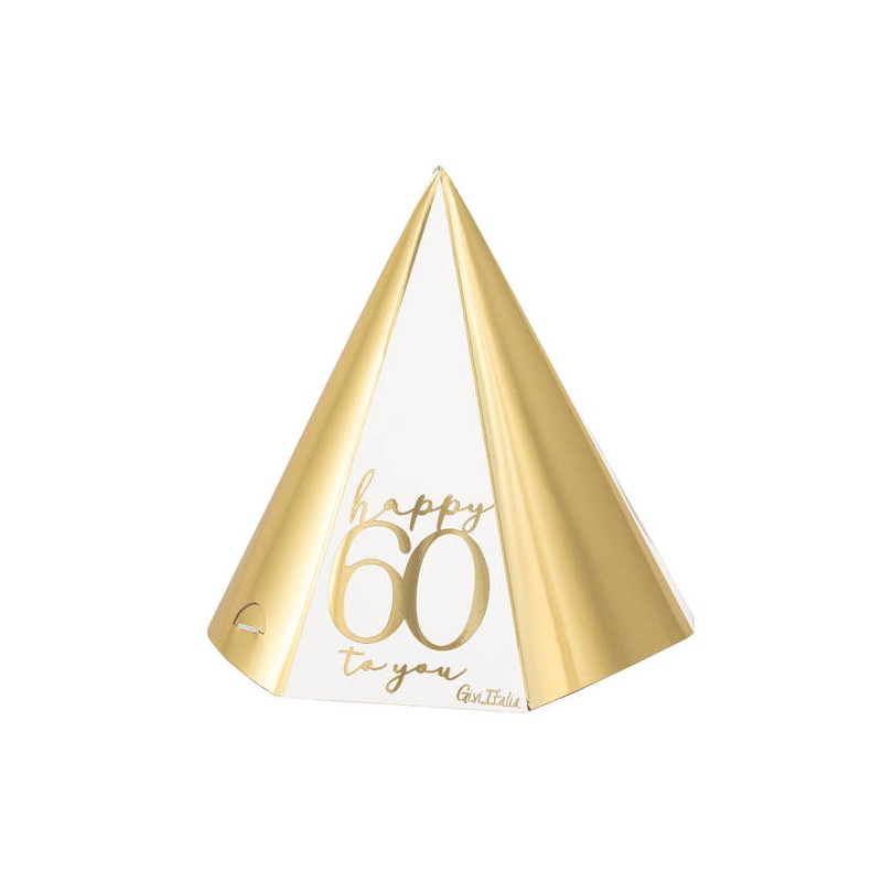CAPPELLINO HAPPY 60 BIANCO/ORO 4pz