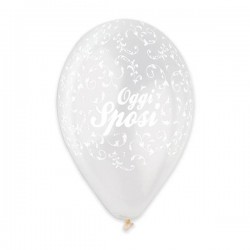 PALLONCINI LATTICE LARGE ALL AROUND 12 30cm OGGI SPOSI CRYSTAL 50pz